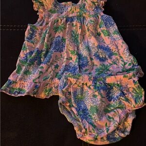 Lilly Pulitzer Pink and Blue Floral Kids Set
